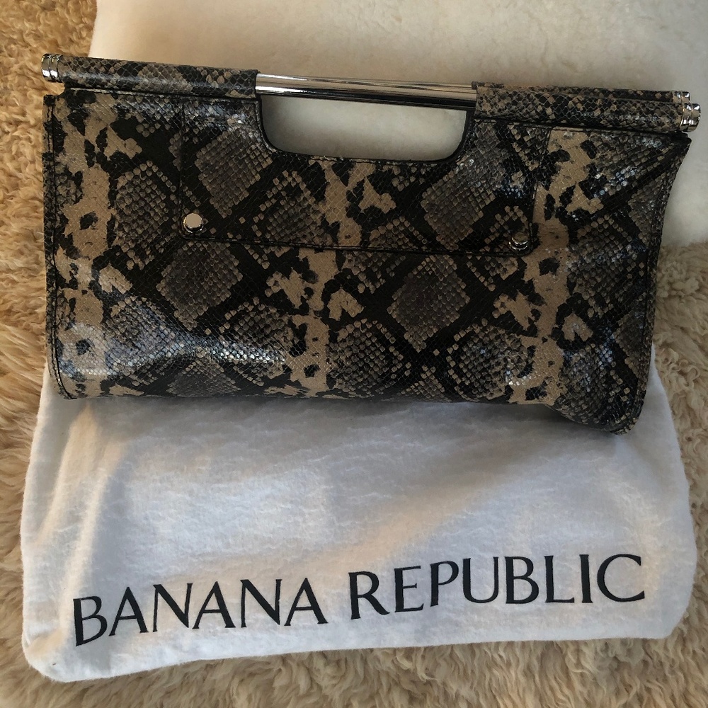 Banana Republic Clutch-faux snake